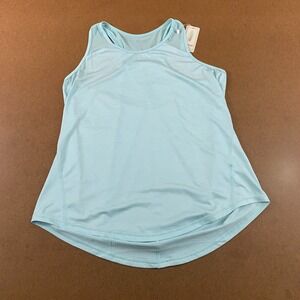 Aeuui Womens Size Large Blue Split Back Oullover Athletic Tank Top NWT